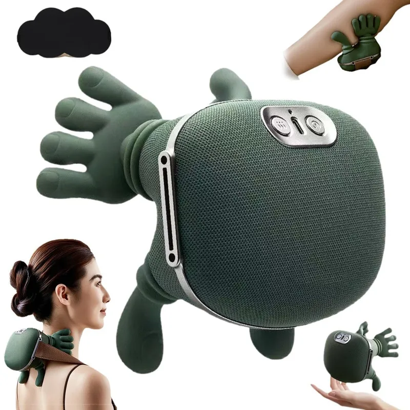 Bionic Heated Massager, Wireless Portable Shiatsu Neck and Back Massager, Electric Deep Tissue 4D Kneading Massage